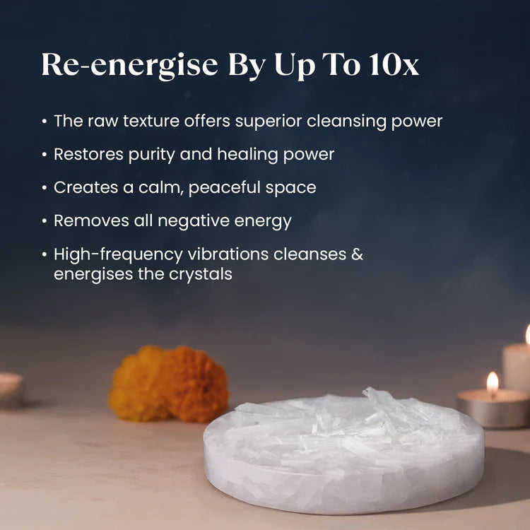 Raw Selenite Crystal Recharging Plate
