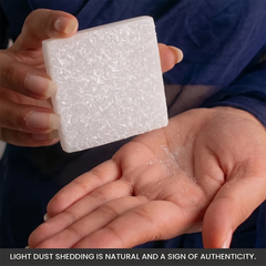 Square Raw Selenite Plate