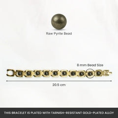 Metal Raw Pyrite Bracelet - Gold