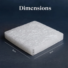 Square Raw Selenite Plate