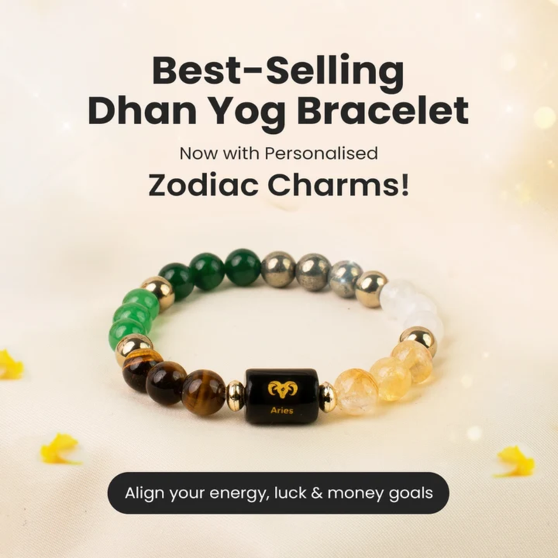 Rinmukteshwar Siddh Dhan Yog Bracelet with Zodiac Charm