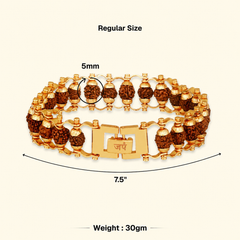 Gold Plated Modern Rudraksha Bracelet