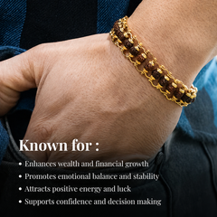 Gold Plated Modern Rudraksha Bracelet