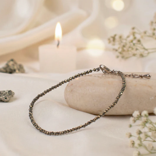Raw Pyrite Anklet