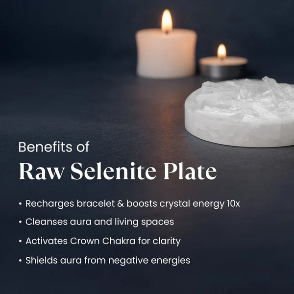 Raw Selenite Crystal Recharging Plate