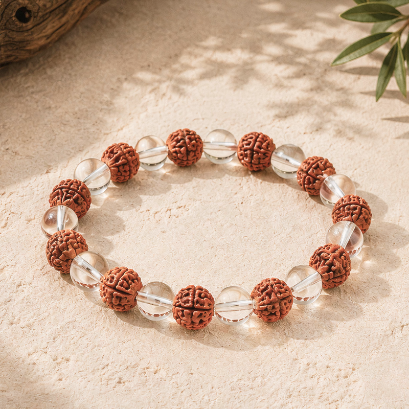 Rudraksha Crystal Bracelet